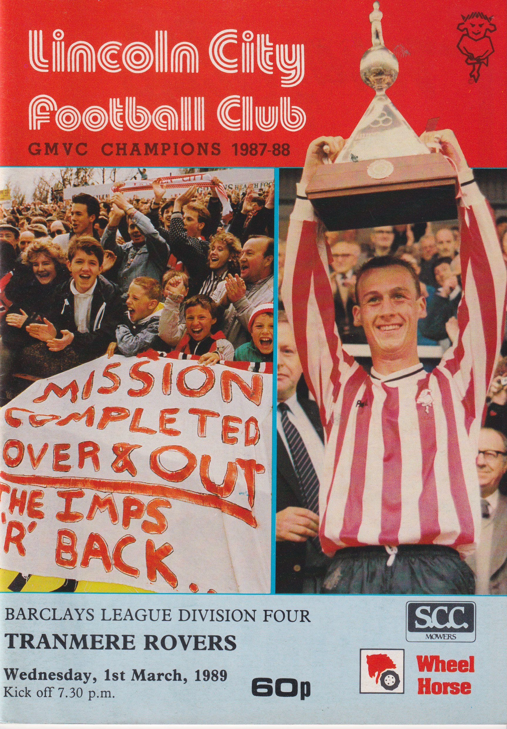 Lincoln City v Tranmere Rovers match programme